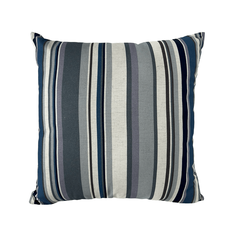 Almofada Linho Acqua Listras Azul 55X55cm Decortextil
